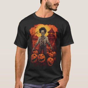 T-shirt Déplaisant Et Cool Halloween Zombie Coréen
