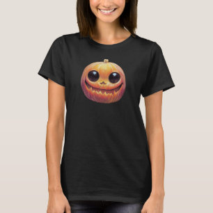 T-shirt Déplaisant Mare Face Citrouille Halloween