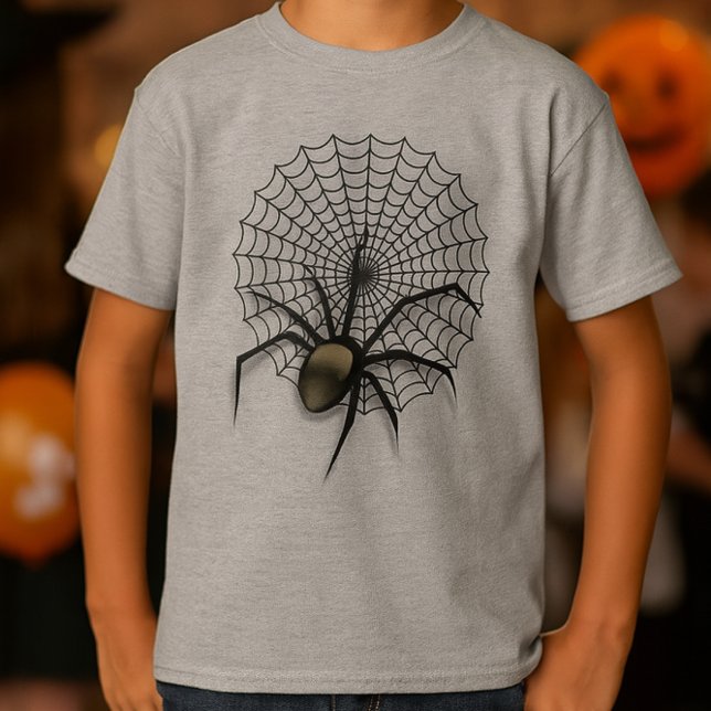 T-shirt Déplaisant Spider Web Halloween Enfants Manches co (Créateur téléchargé)