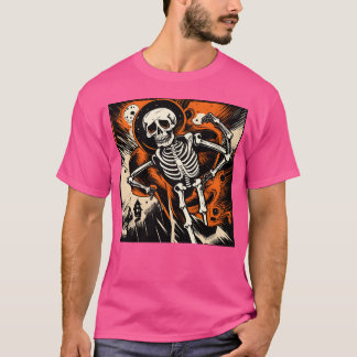 T-shirt déplaisants amis squelettes halloween