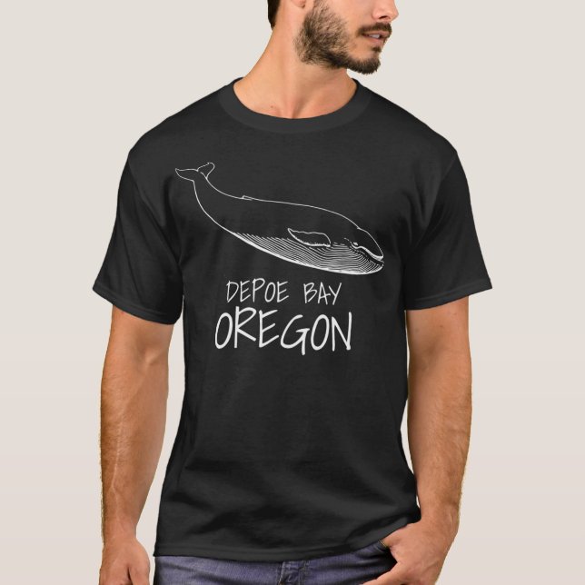 T-shirt DEPOE BAY OREGON Whale Watching Whale citations (Devant)