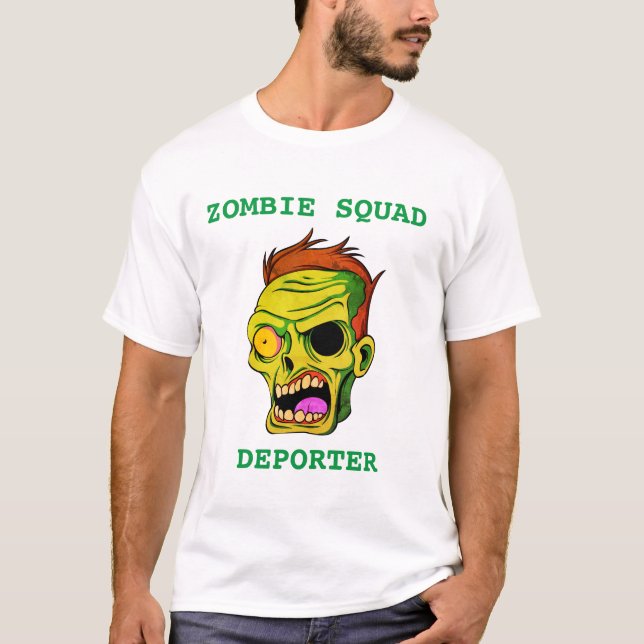 T-shirt déporter de l'équipe de zombie (Devant)