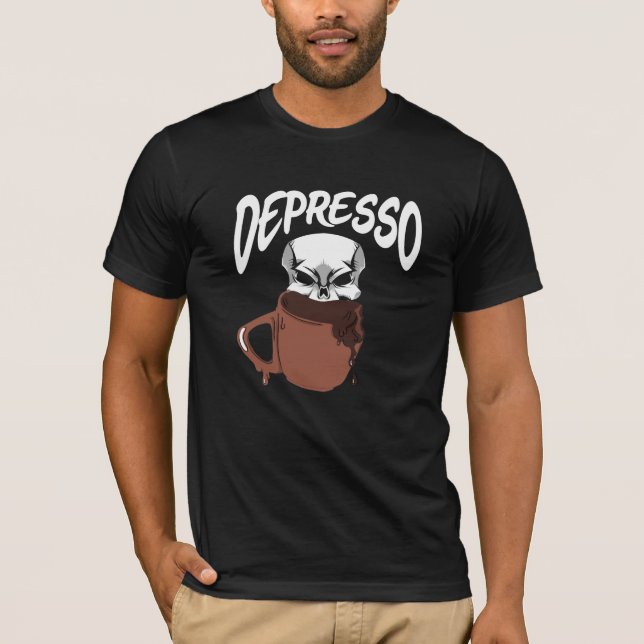 T-shirt Dépression du crâne d'Espresso Louveur de café de  (Devant)