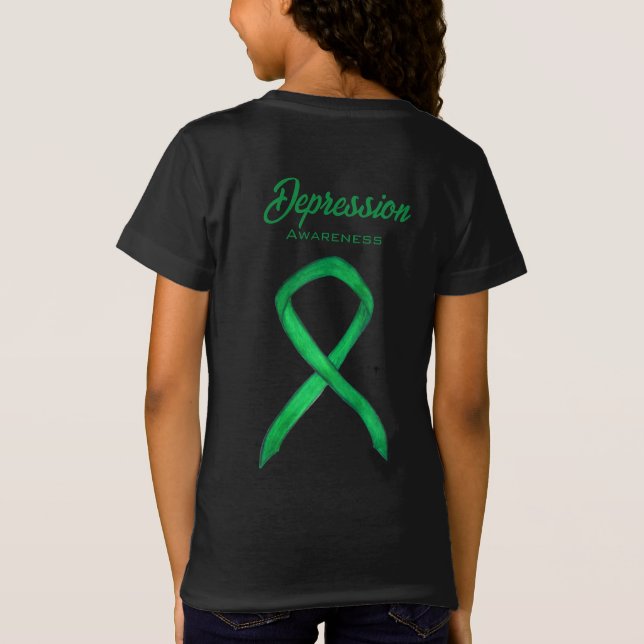 T-Shirt Depression Sensibilisation Ruban Art Custom Art Sh (Dos)