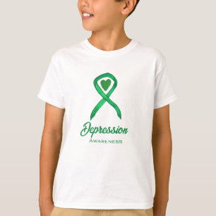 T-shirt Depression Sensibilisation Ruban Coeur personnalis