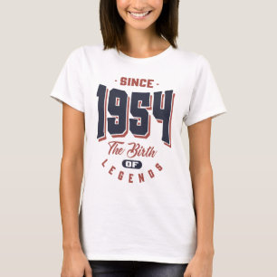 T-shirt Depuis 1954 La Naissance Des Légendes Cadeaux Anni