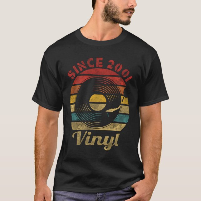 T-shirt Depuis 2001 Collectionneur de disques vinyles Musi (Devant)