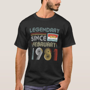 T-shirt Depuis février 1981 cru légendaire d'anniversair