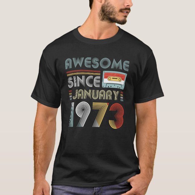 T-shirt Depuis janvier 1973 cru impressionnant (Devant)