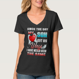 T-shirt Depuis Le Jour Où Mon Fils A Obtenu Ses Ailes N'A