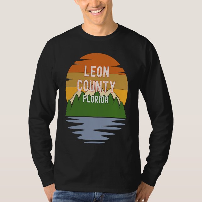 T-shirt Depuis Leon County Floride Coucher de soleil vinta (Devant)