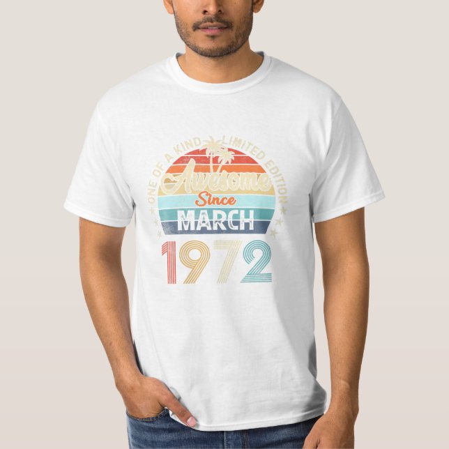 T-shirt Depuis mars 1972 Vintage (Devant)