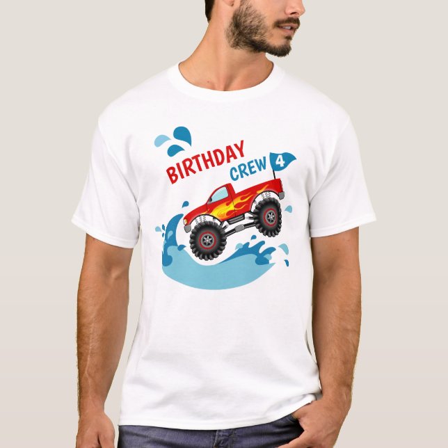 T-shirt d'équipage d'anniversaire de réception au (Devant)