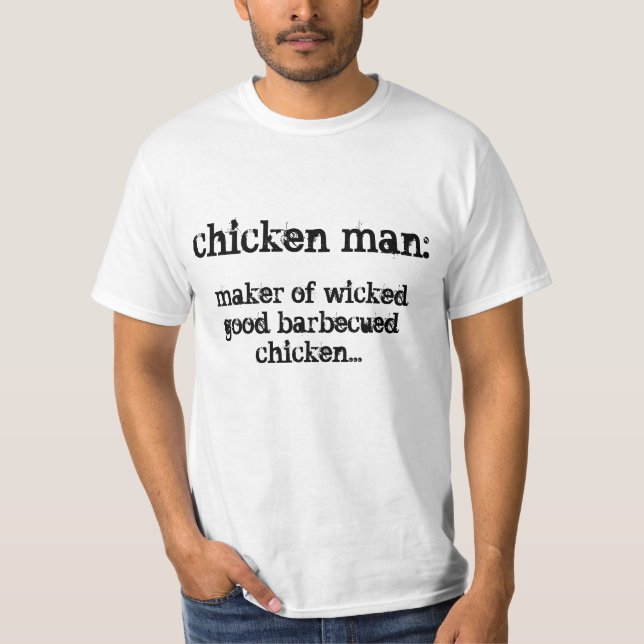 T-shirt d'équipage de poulet (blanc) (Devant)