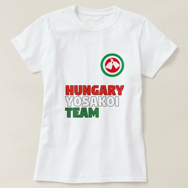T-shirt d'équipe de la Hongrie Yosakoi (Design devant)