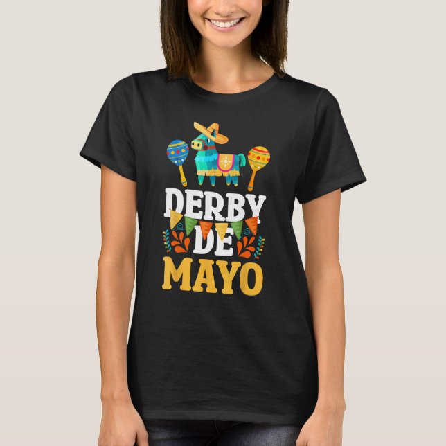 T-shirt Derby De Mayo Mexican Cinco De Mayo Pinata Maracas (Devant)