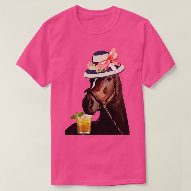 T-shirt Derby party Funny Horse (Design devant)