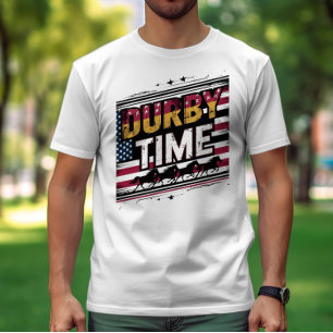 T-shirt Derby Time : Drapeau américain