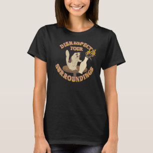 T-shirt Dérespectez votre environnement Funny Cat Premium