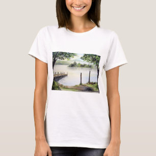 T-shirt Dergone Water Keswick Angleterre Watercolor Painti