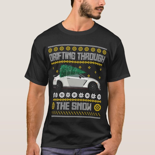 T-shirt dérivant dans la neige 2 (Devant)
