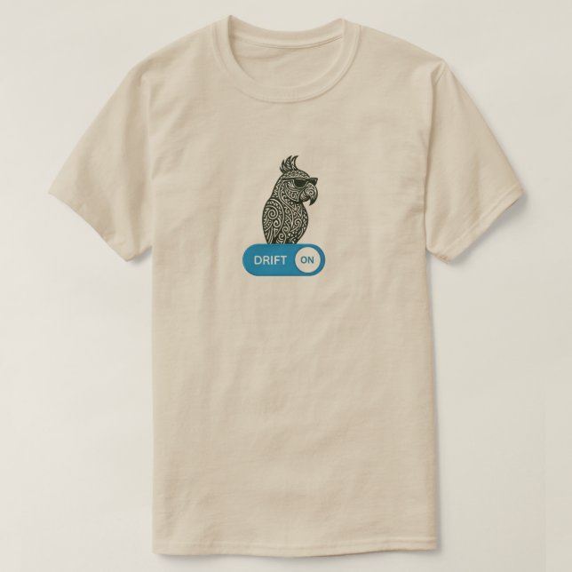 T-shirt Derive avec un perroquet cool (Design devant)