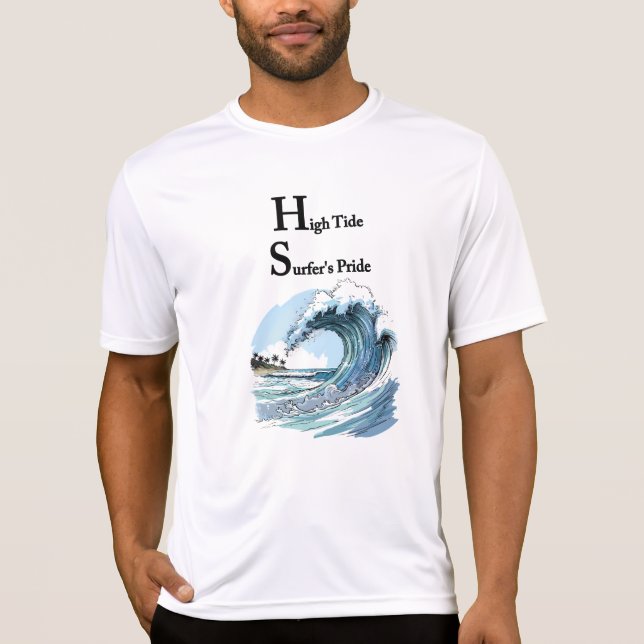 T-shirt « Dériver à travers les échos » Vagues de surf est (Devant)