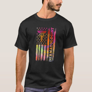 T-shirt Dermatologue Drapeau américain Dermatologie Dermat
