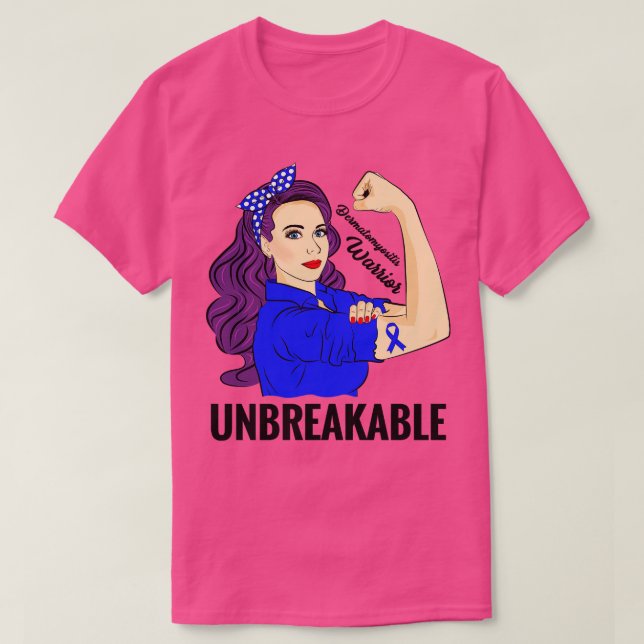 T-shirt Dermatomyositis DM Sensibilisation Guerrier Indest (Design devant)
