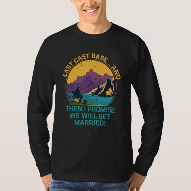 T-shirt Dernier Cast Babe Couples Pêcheurs Amateurs de pêc (Devant)