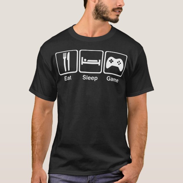 T-shirt Dernier Jeu De Dormir De Manger (Devant)