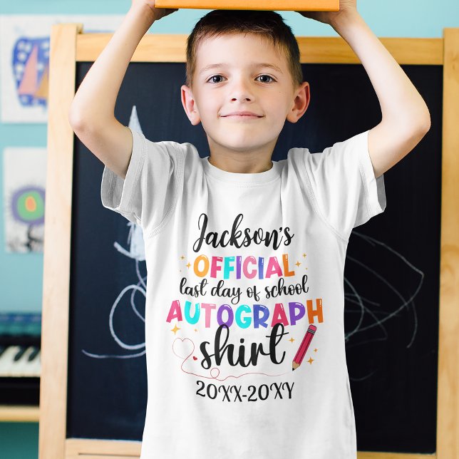 T-shirt Dernier Jour D'Autographes Scolaires (Créateur téléchargé)
