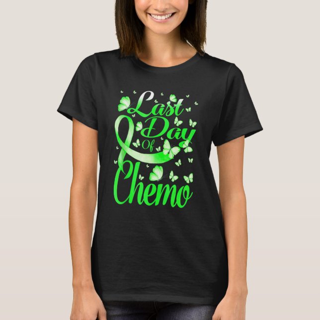 T-shirt Dernier Jour De Chimio Papillon De Sensibilisation (Devant)