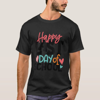 T-shirt Dernier Jour De L'année Scolaire Vacances D'été He
