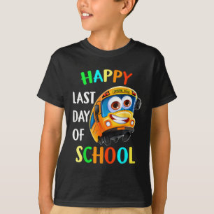 T-shirt Dernier jour de l'autobus scolaire Enseignant Élèv