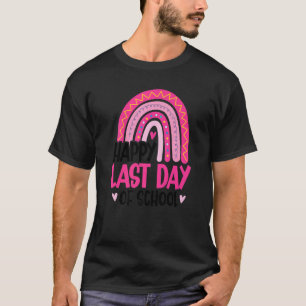 T-shirt Dernier Jour De L'École 2022 Rainbow Pink Enseigna