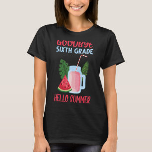 T-shirt Dernier Jour De L'École Goodby Sixième Année Bonjo
