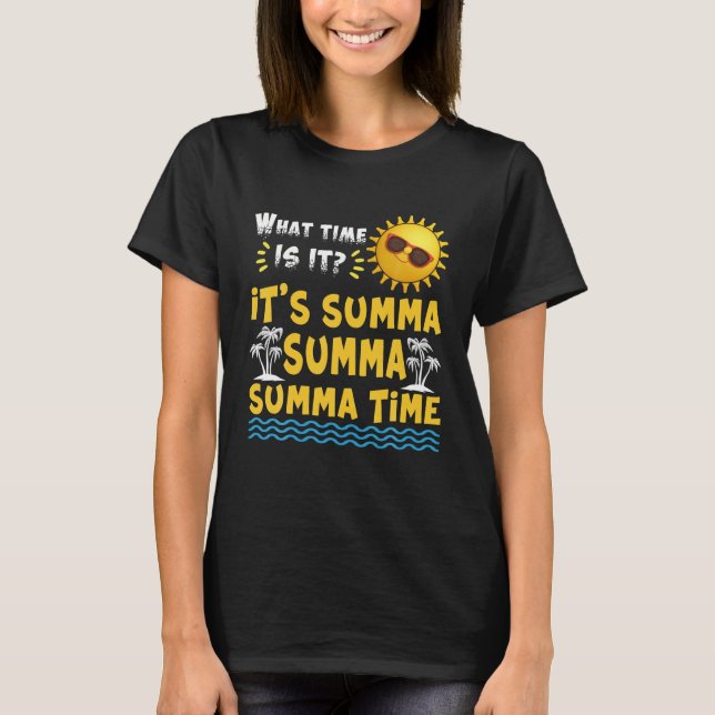 T-shirt Dernier Jour De L'École Temps D'Été Palm Tree (Devant)