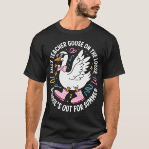 T-shirt Dernier Jour D'école Drôle Professeur Oie En Liber