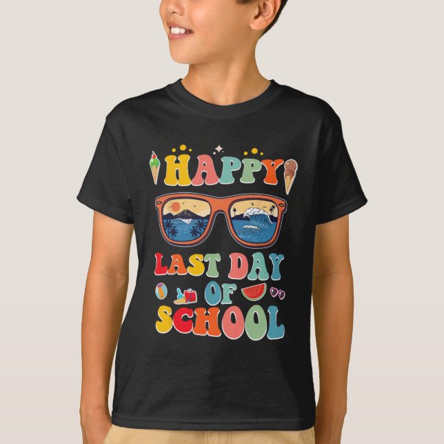 T-shirt Dernier jour d'école pour les enfants  (Devant)