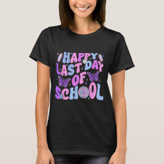 T-shirt Dernier Jour D'école Prof Boy Girl Grad Bonjour Ét