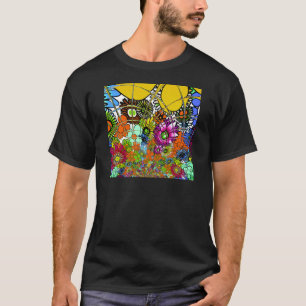 T-shirt Dernier motif floral Extraordinaire coloré Art
