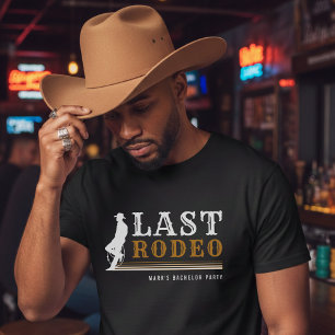 T-shirt Dernier Rodéo Cow-boy Enterrement de Vie de Garçon