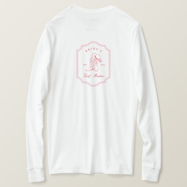 T-shirt Dernier Rodéo de la mariée (Design dos)