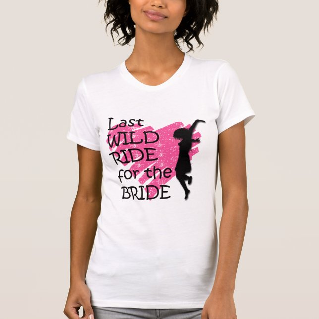 T-shirt Dernier trajet pour la mariée (Devant)