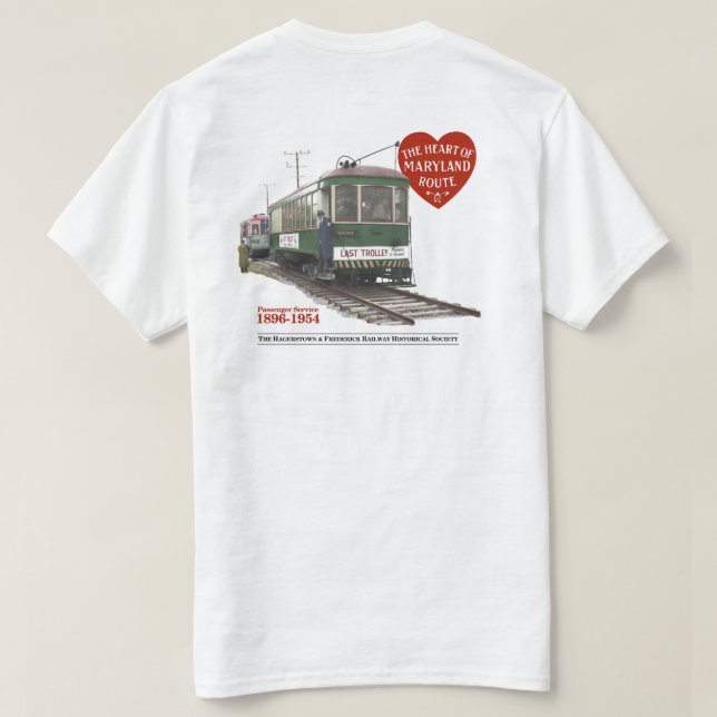 T-shirt Dernier Trolley 70e anniversaire - Image sur le do (Design dos)