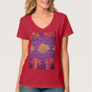 T-shirt Dernière Afrique Wavy Traditionnelle Mode Art Moti