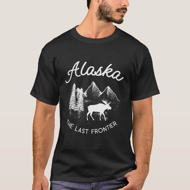 T-shirt Dernière frontière de l'orignal de l'Alaska (Devant)