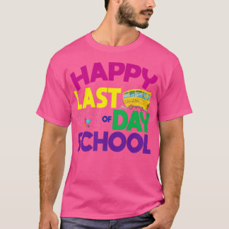 T-shirt Dernière journée de chauffeur d'autobus scolaire