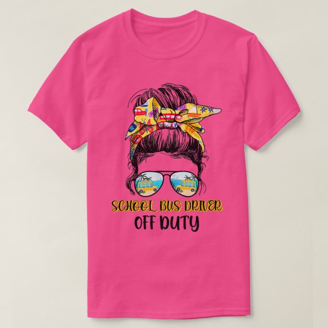 T-shirt Dernière Journée De Conducteur De Bus Scolaire Hor (Design devant)